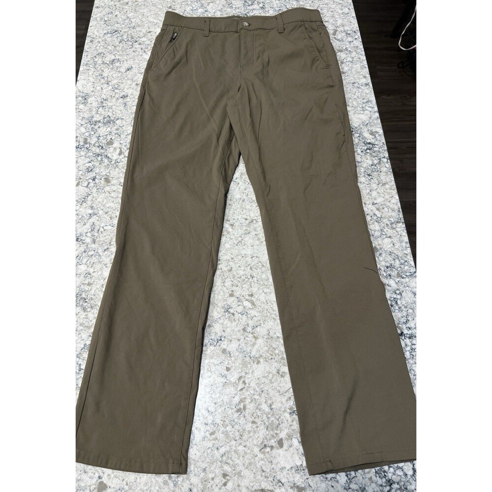 Men’s Weatherproof Vintage 32x30 Straight Fit Tech 5 Pocket Pants Green